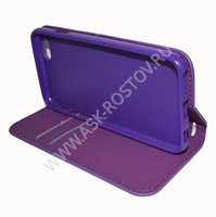 Чехол кожаный New Case для iPhone 6G/4.7 фиолетовый