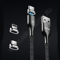 Кабель зарядки Remax RC-158a 1m 3A магнитный