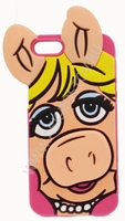 Cиликоновая накладка на телефон для Apple iPhone 5 свинка розовая