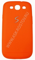 Cиликоновая накладка для Samsung Galaxy S3 оранжевая