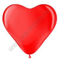 Шар сердце (12''/30 см) Красный (230), пастель