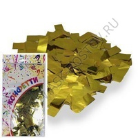 Конфетти фольгированное Прямоугольники золото 2*5см, 300 гр