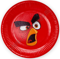Тарелки Angry Birds, Красный 23 см, 6 шт.