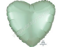 Шар (18''/43 см) Сердце, Сатин Mint Green