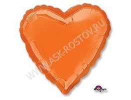 Шар (18''/46 см) Серце, Металлик Orange