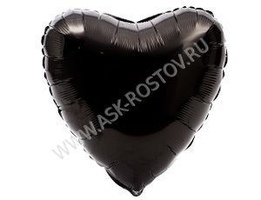 Шар (18''/43 см) Сердце, Пастель Black