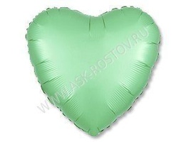 Шар (18''/43 см) Сердце, Сатин Pale Green