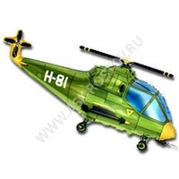 Шар (39''/99 см) Фигура, Вертолет, Зеленый