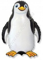 Шар (32''/81 см) Фигура, Счастливый пингвин, Черный