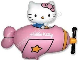 Шар Фигура Hello Kitty самолет розовая