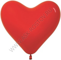 Сердце (12''/30 см) Красный (015), пастель, 100 шт.