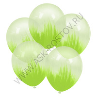 Воздушный Шар (12''/30 см) Браш, Зеленый хрусталь, кристалл, 5 шт.