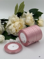 Лента атласная (1,0 см*22,85 м) Светло Розовый, 1 шт.