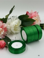 Лента атласная (2 см*22,85 м) Изумрудный, 1 шт.