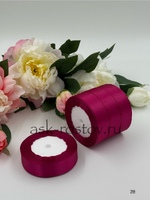 Лента атласная (2,5 см*22,85 м) Малиновый, 1 шт.