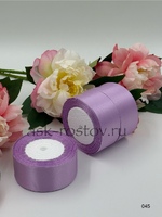 Лента атласная (4,0 см*22,85 м) Сиреневый, 1 шт.