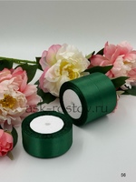 Лента атласная (4,0 см*22,85 м) Зеленая, 1 шт. Лента атласная (4,0 см*22,85 м) Зеленая, 1 шт.