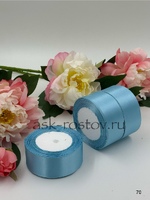 Лента атласная (4 см*22,85 м) Голубой, 1 шт. Лента атласная (4 см*22,85 м) Голубой, 1 шт.